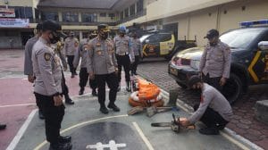 Polres Cilegon Melaksanakan apel gelar Pasukan Ops Aman Nusa Siaga Bencana Kalimaya 2020