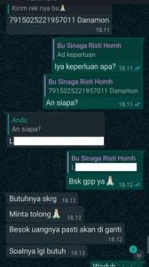 Lagi marak penipuan Pembajakan Aplikasi Whatsapp waspada pemilik Akun.