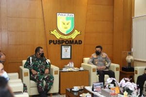 Perkuat Sinergi Penegakan Disiplin Personel TNI-Polri, Kadiv Propam Polri Sambangi Danpuspom AD