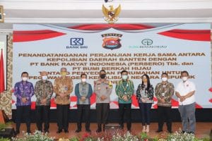 Berikan DP 0%, Polda Banten dengan Bank BRI dan PT Bumi Berkah Hijau Gelar MoU