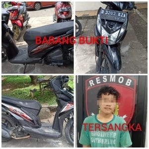 Pelaku Curanmor di Minimarket Berhasil Dibekuk Polresta Tangerang