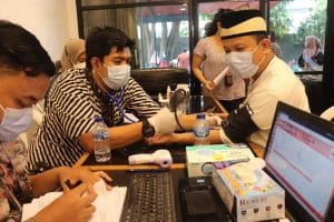 HUT Gerindra ke-13, salah satu rangkaian giat Donor darah DPC Gerindra Kota Tangerang.