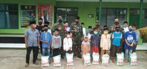 Di Bulan Suci Ramadhan Koramil 2306/Mancak Menggelar Buka bersama Dan Santunan anak Yatim