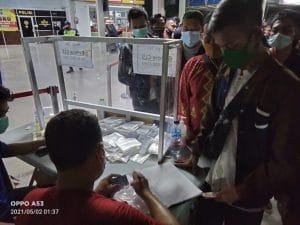 Pnp pejalan Kaki di lakukan Test Genose,sedangkan Pnp Kendaraan Roda dua diduga Tidak.