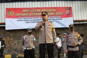 Apel Gelar Pasukan Operasi Ketupat Maung 2021 Polres Cilegon