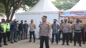 Polres Cilegon Gelar Apel Pengamanan Jalur Wisata