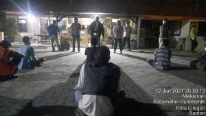 Diduga Berpotensi menimbulkan Premanisme jajaran polsek Pulo merak amankan 15 orang.