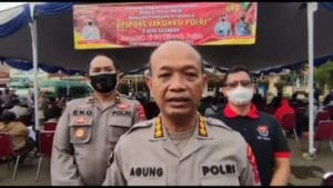 Cegah Penyebaran Covid-19, Biddokes Polda Banten Gelar Vaksinasi Massal