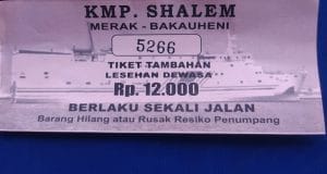KMP SHALEM ada Tiket Tambahan yang di pertanyaan Pengguna jasa Pelayanannya.