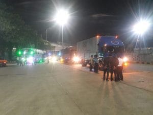 PPKM darurat, Diduga supir truk pelabuhan reguler terindikasi banyak yang lolos pemeriksaan.