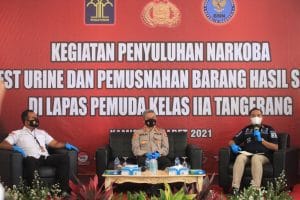 Lapas Pemuda Tangerang Gelar Tes Urin, Penyuluhan Narkoba, Hingga Pemusnahan Hasil Sidak