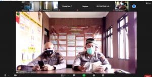 Laksanakan Commander Wish Point 1 Kapolda Banten, Polres Serang Polda Banten Ikut Zoom Pengajian Rutin