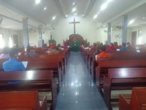 Polsek Pasar Kemis Polresta Tangerang Pantau Ibadah Mingguan di Gereja HKBP