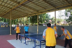 Guna Menjaga Daya Tahan Tubuh, Wakapolda Banten Laksanakan Olahraga Tenis Meja Bersama PJU