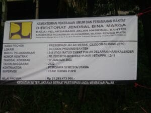Proyek Perbaikan Jalan Akses Tol Atas Menghabiskan Anggaran Sebanyak 21 M