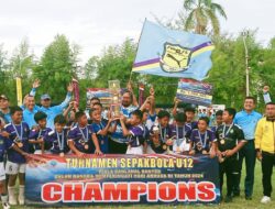 Team SSB PUMA Raih Juara Pertama Piala Danlanal Banten Mendapat Piala Bergilir