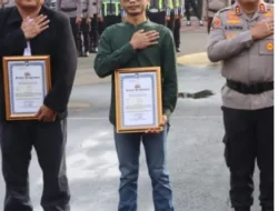 Puluhan Wartawan Aktif Sukseskan Mudik Lebaran dan Wisata Dapat Penghargaan Dari Kapolres Cilegon.