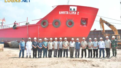 Dukung Penguatan Transportasi dan Logistik Maritim Nasional, SPOB AMRTA LIMA-2 Resmi Diluncurkan.
