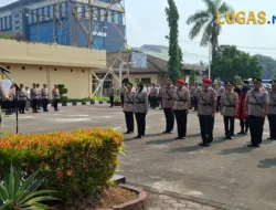 Kapolres Cilegon AKBP Dr. Martua Raja Taripar Laut Silitonga Pimpin Sertijab Kapolsek dan PJU Polres Cilegon.