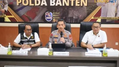 Polda Banten Amankan 89 Bal Rokok Ilegal Peredaran Rokok Tanpa Pita Cukai.