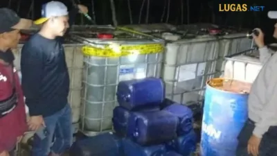 Dilokasi Tambang Yamika Desa Salira, Polisi Tangkap Dua Pelaku Penyalahgunaan Solar Subsidi.